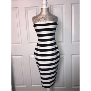 Striped bodycon dress